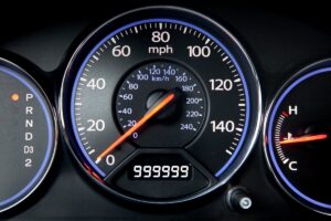 Car odometer tracking mileage on a leased vehicle in Feasterville-Trevose